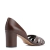 Peep Toe Couro Marrom Escuro - imagem 4