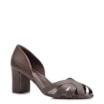 Peep Toe Couro Marrom Escuro - imagem 1