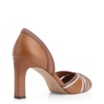 Peep Toe Couro Marrom/Off White - imagem 3