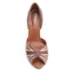 Peep Toe Couro Marrom/Off White - imagem 5