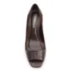 Peep Toe Couro Nobuck Marrom /Alt Python Marrom - imagem 6