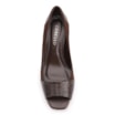 Peep Toe Couro Nobuck Marrom /Alt Python Marrom - imagem 6