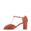 Peep Toe Couro Nobuck Marrom/Couro Marrom - imagem 4
