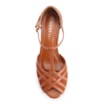 Peep Toe Couro Nobuck Marrom/Couro Marrom - imagem 5