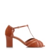Peep Toe Couro Nobuck Marrom/Couro Marrom - imagem 2