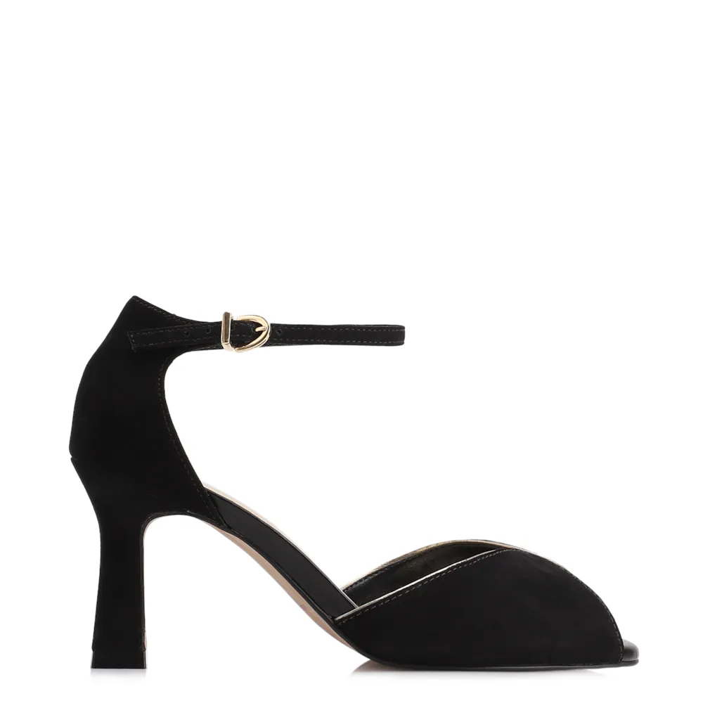 Peep Toe Couro Nobuck Preto - imagem 3