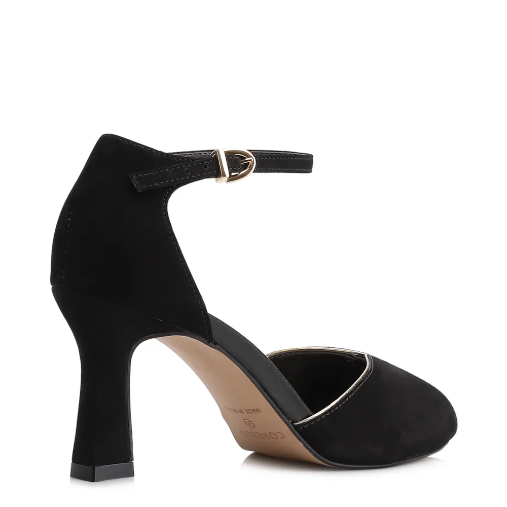 Peep Toe Couro Nobuck Preto - imagem 4