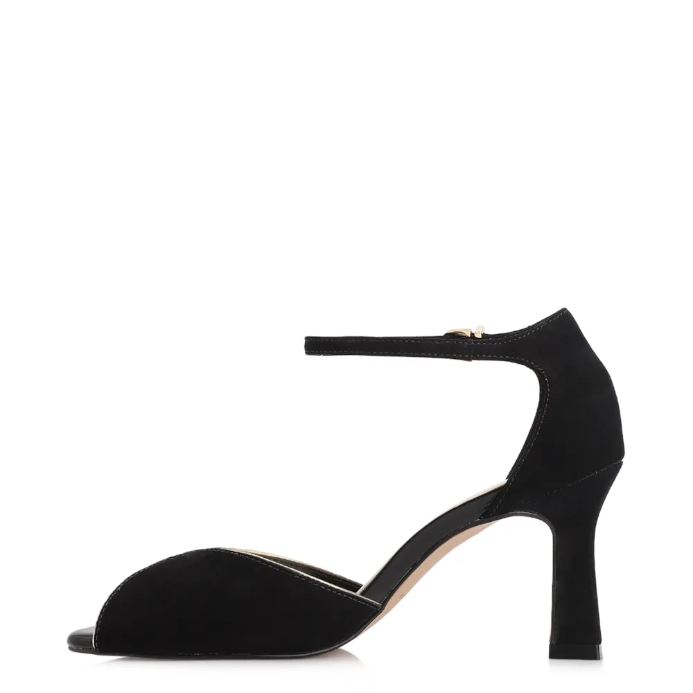 Peep Toe Couro Nobuck Preto - imagem 5