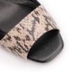 Peep Toe Couro Nobuck Preto/Alt Python Bege/Preto - imagem 7