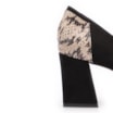 Peep Toe Couro Nobuck Preto/Alt Python Bege/Preto - imagem 8