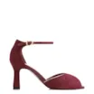 Peep Toe Couro Nobuck Vinho - imagem 3