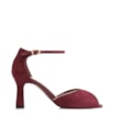 Peep Toe Couro Nobuck Vinho - imagem 3