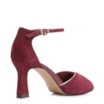 Peep Toe Couro Nobuck Vinho - imagem 4