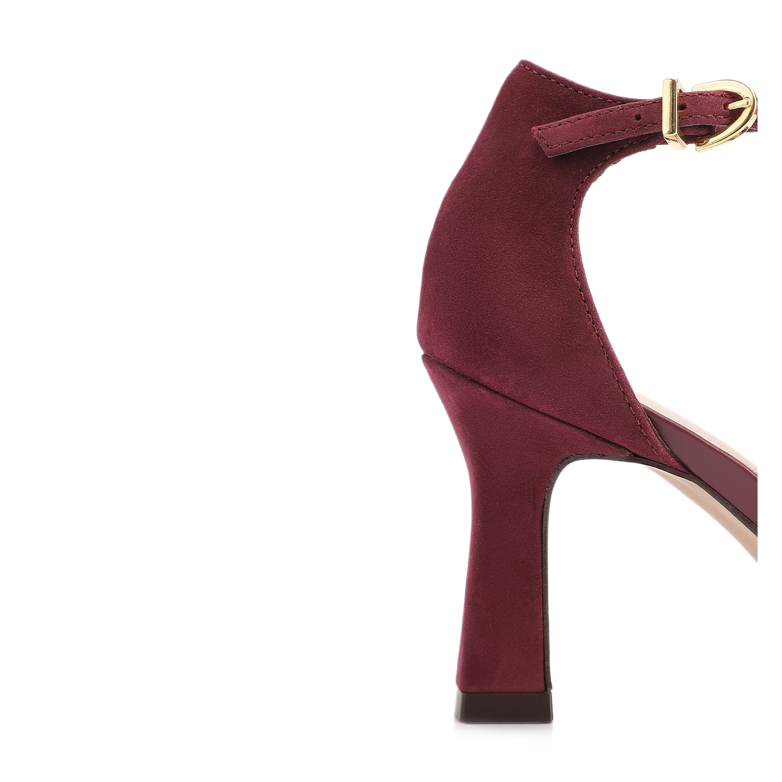 Peep Toe Couro Nobuck Vinho