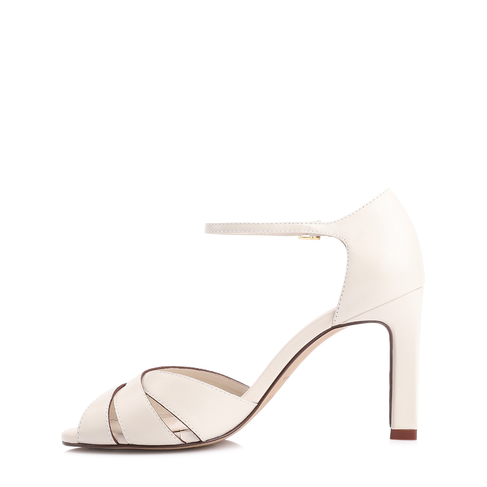 Peep Toe Couro Off White