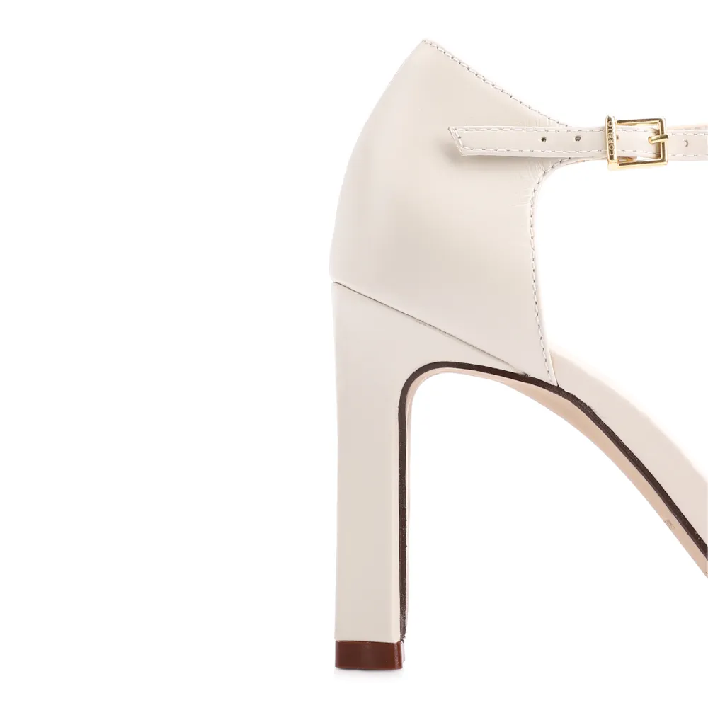 Peep Toe Couro Off White - imagem 7