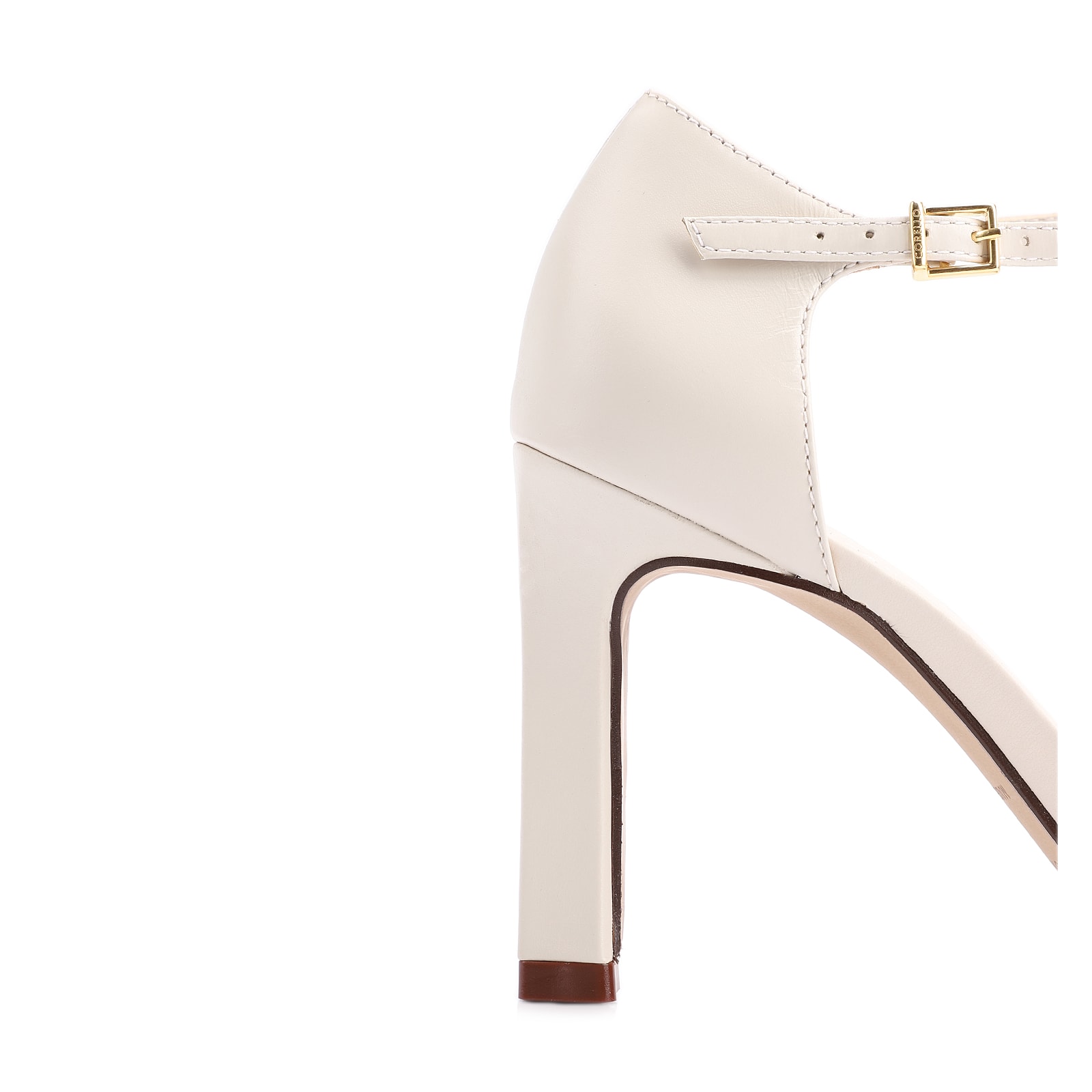 Peep Toe Couro Off White