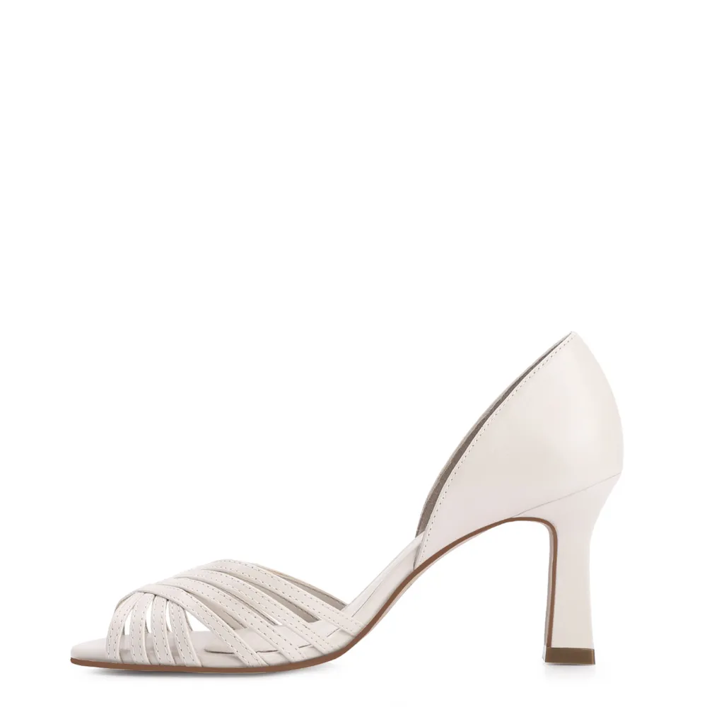 Peep Toe Couro Off White - imagem 4