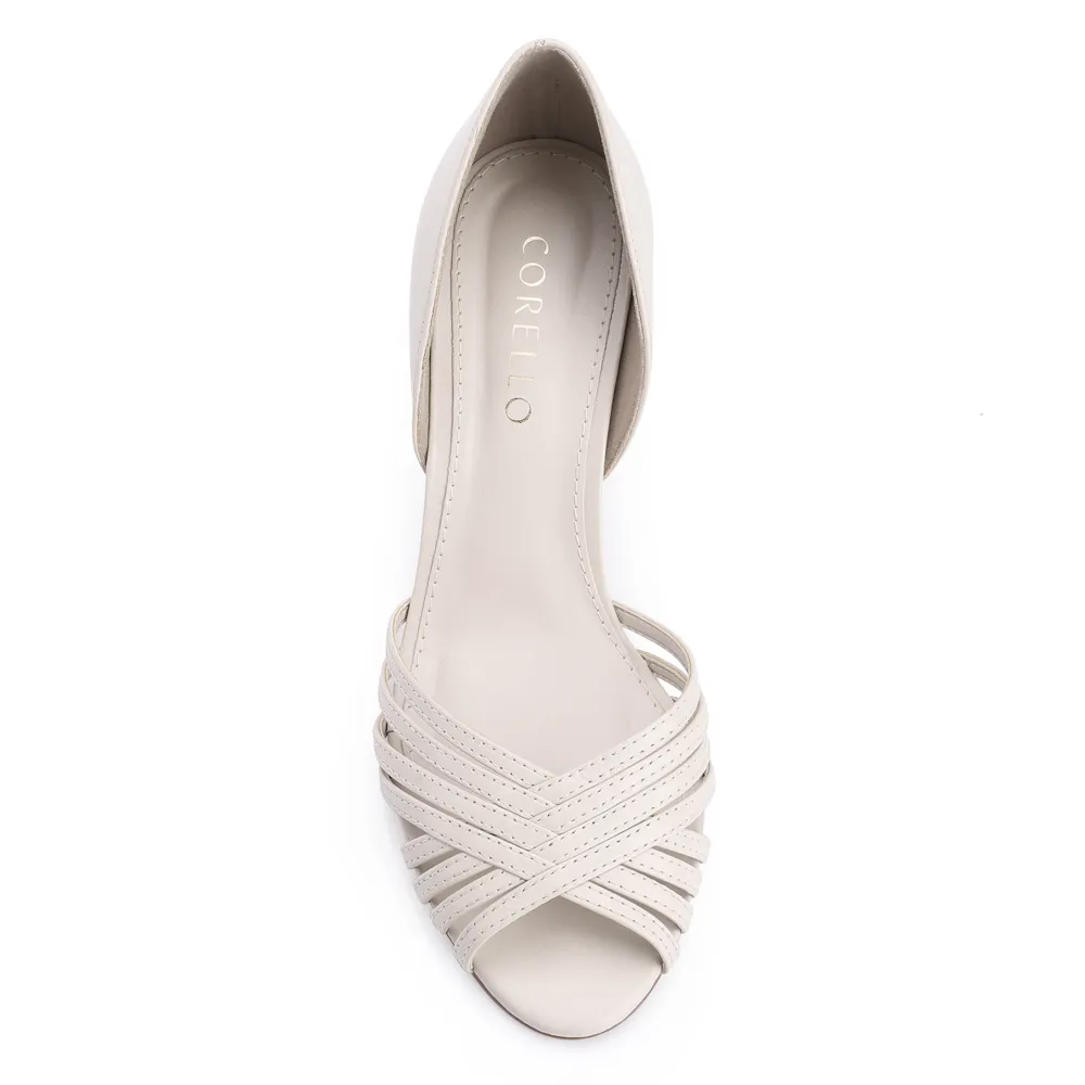 Peep Toe Couro Off White - imagem 5