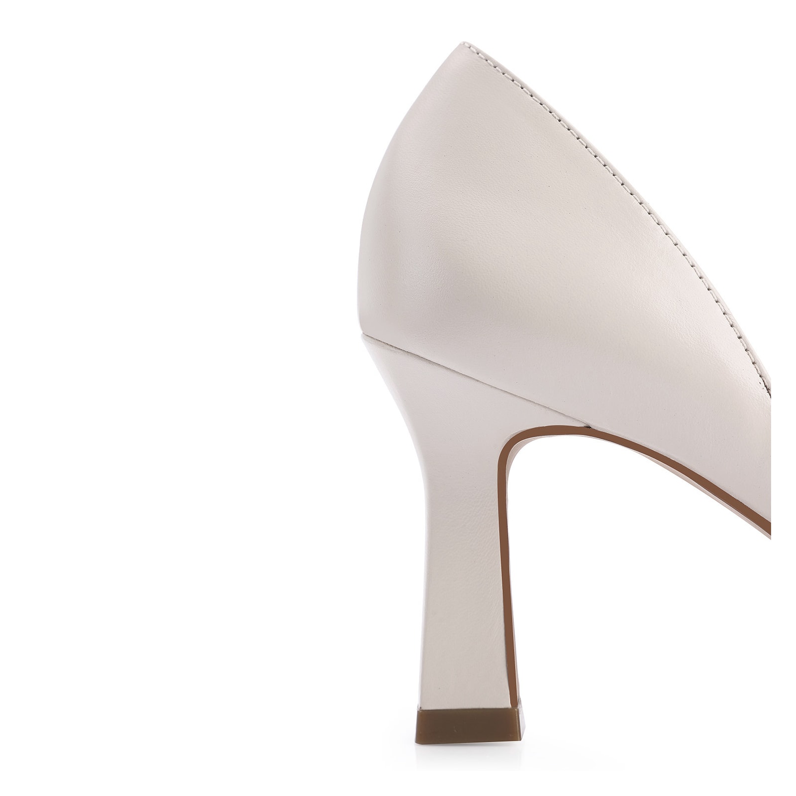 Peep Toe Couro Off White
