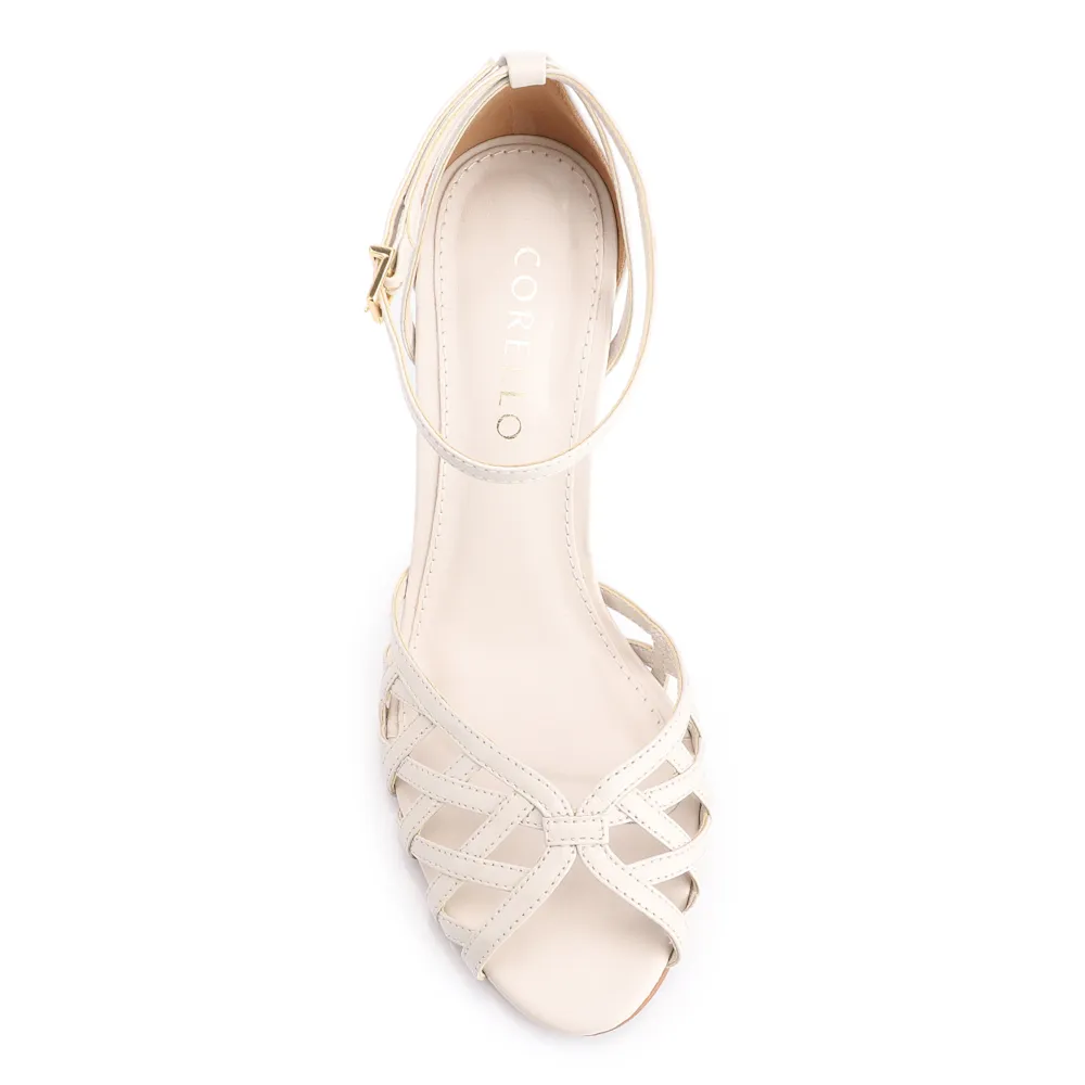 Peep Toe Couro Off White - imagem 5