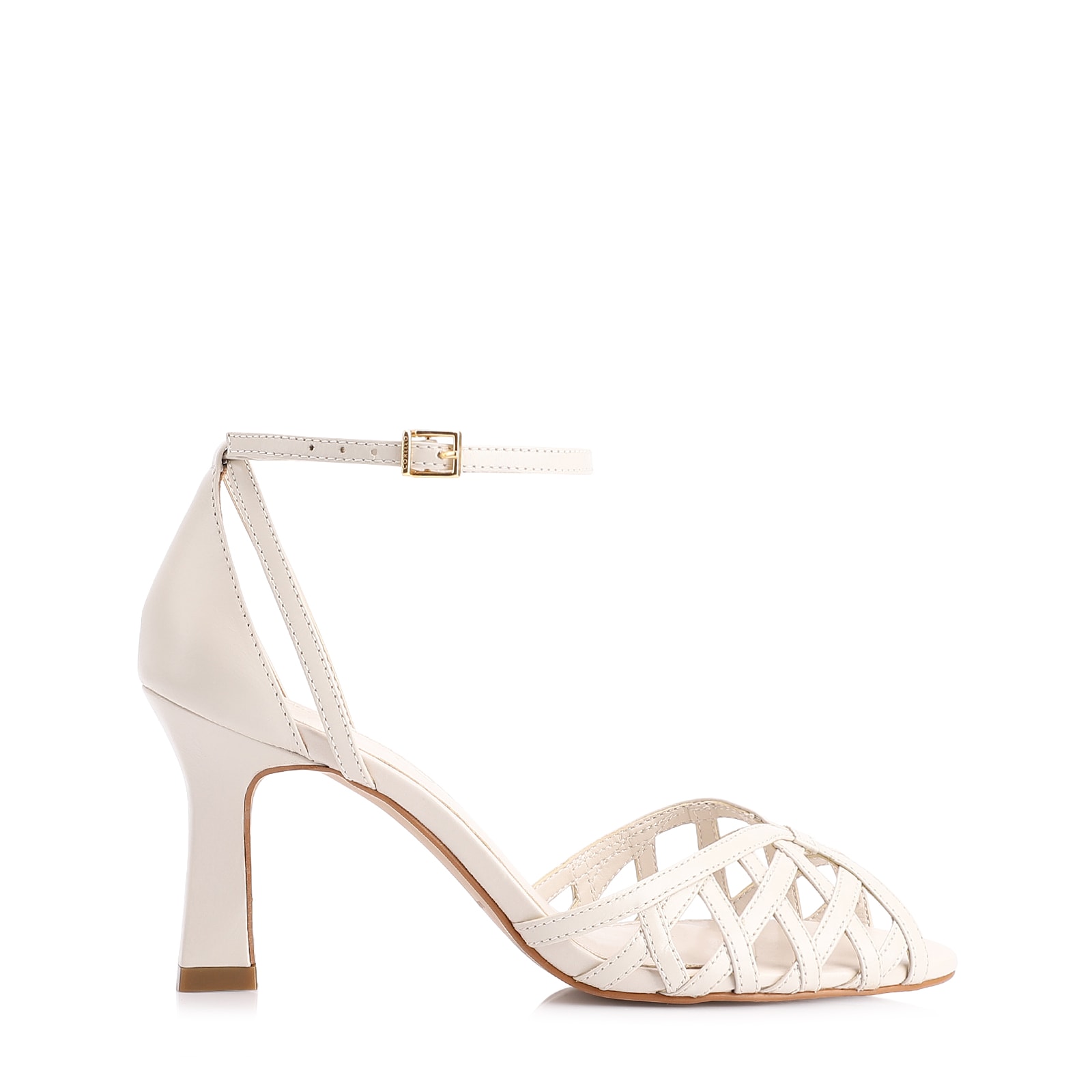 Peep Toe Couro Off White