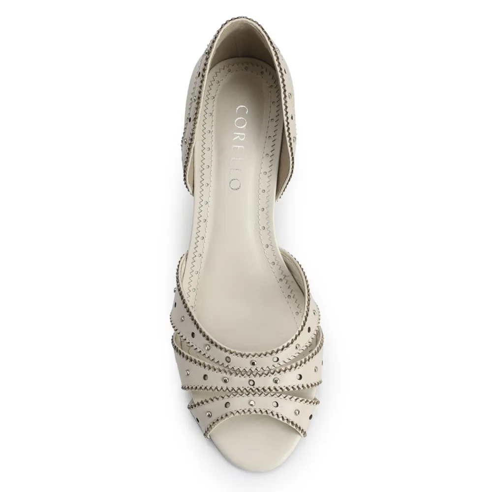 Peep Toe Couro Off White - imagem 6