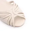 Peep Toe Couro Off White/Alt Dourado - imagem 6