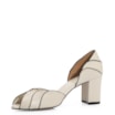 Peep Toe Couro Off White/Alt Preto - imagem 5
