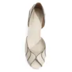 Peep Toe Couro Off White/Alt Preto - imagem 6