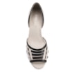 Peep Toe Couro Off White/Preto - imagem 5