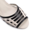 Peep Toe Couro Off White/Preto - imagem 6