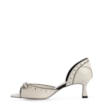 Peep Toe Couro Off White / Preto - imagem 5
