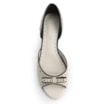 Peep Toe Couro Off White / Preto - imagem 6