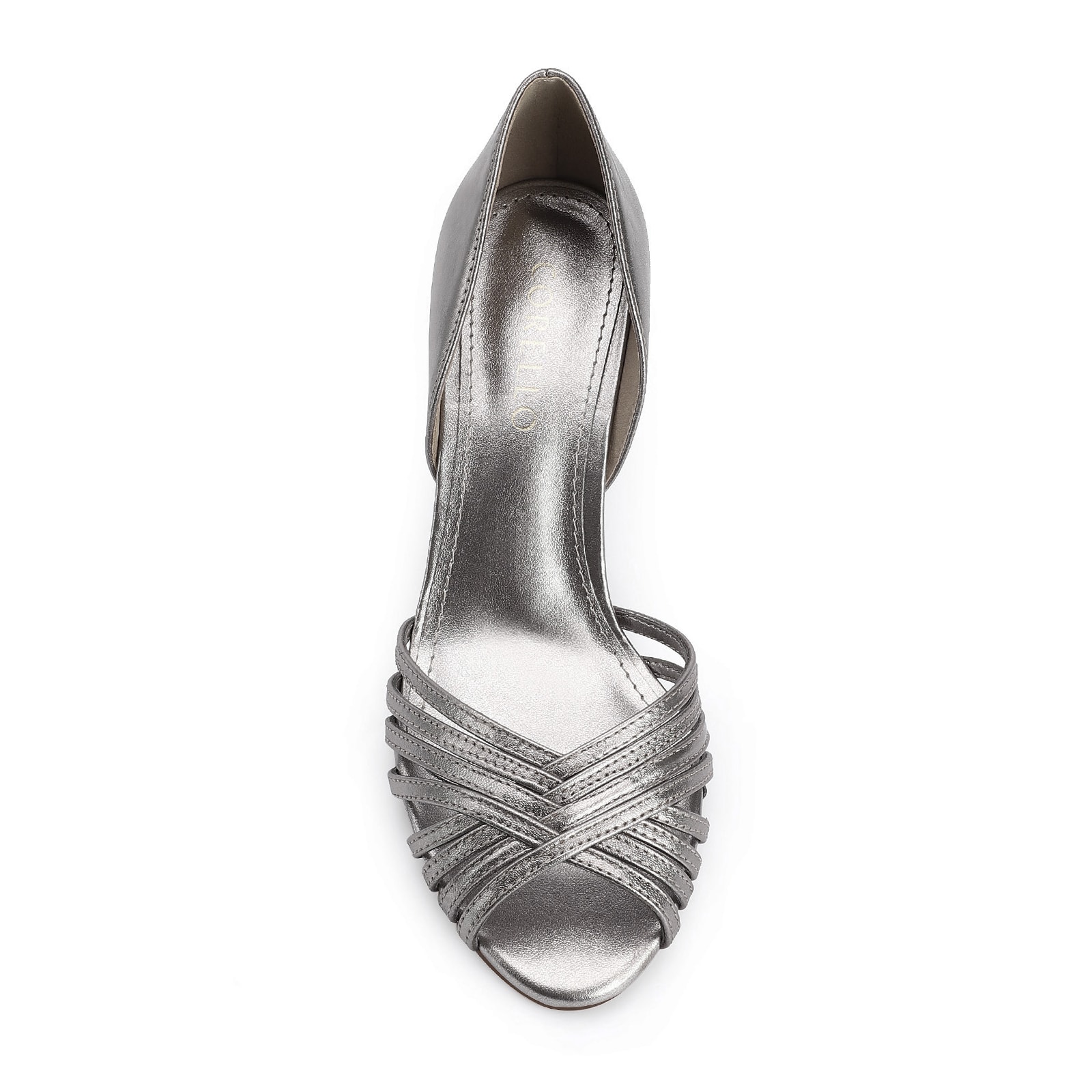 Peep Toe Couro Prata