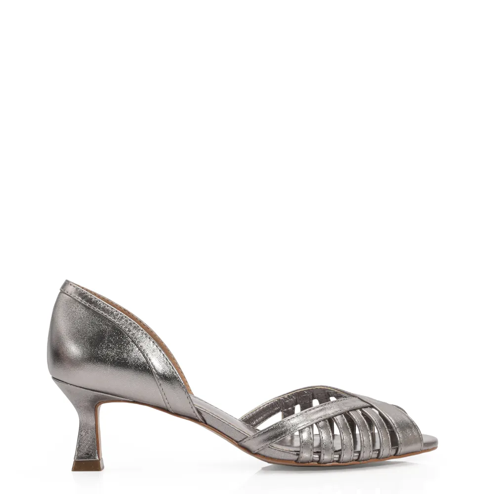 Peep Toe Couro Prata - imagem 3