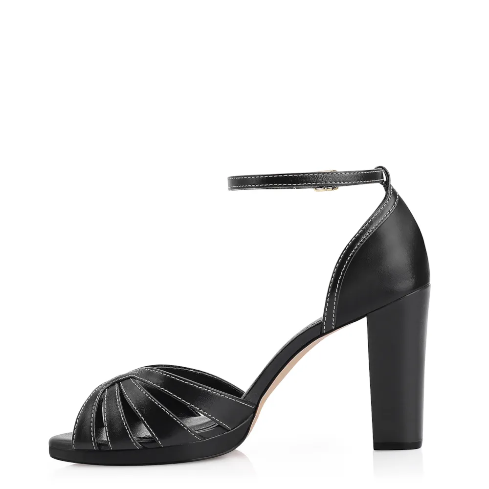 Peep Toe Couro Preto - imagem 4