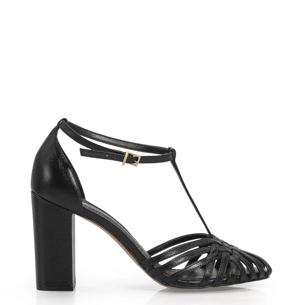 Peep Toe Couro Preto - imagem 2