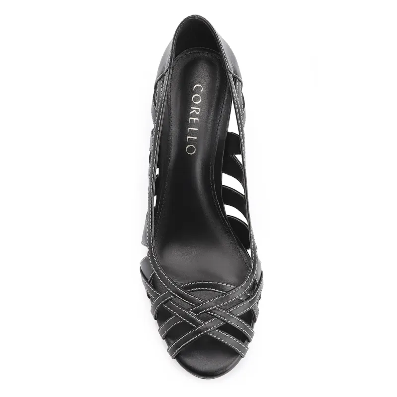 Peep Toe Couro Preto - foto 5