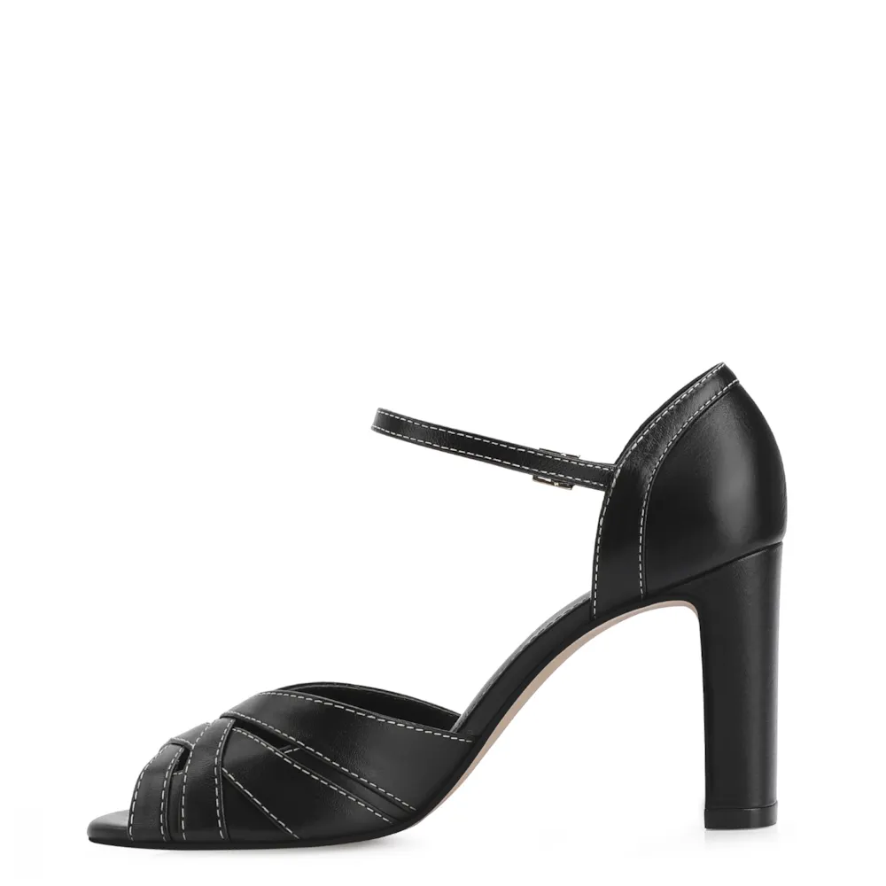 Peep Toe Couro Preto - imagem 4