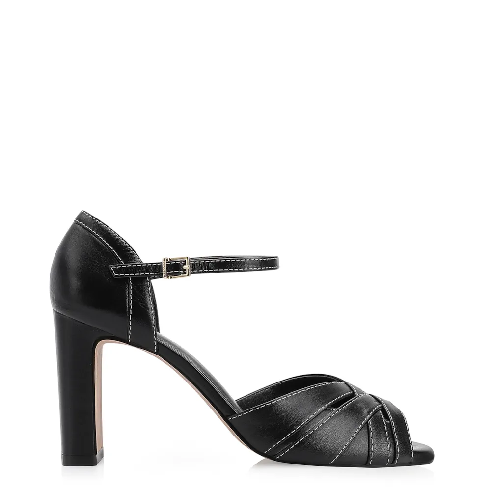Peep Toe Couro Preto - imagem 2
