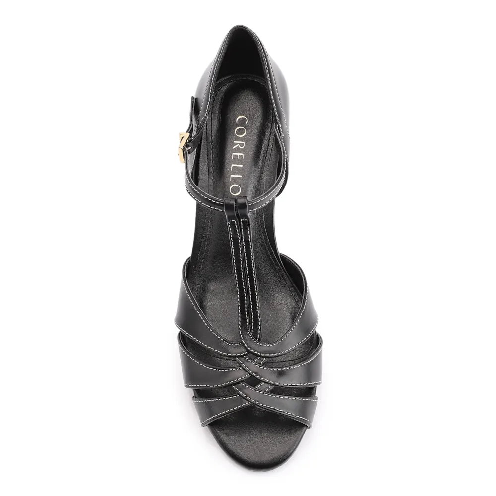 Peep Toe Couro Preto - imagem 6