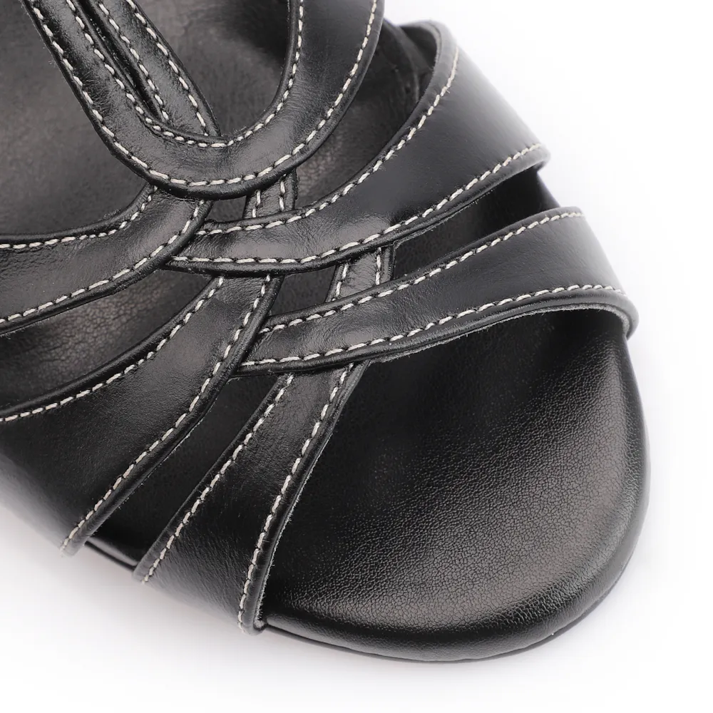 Peep Toe Couro Preto - imagem 7