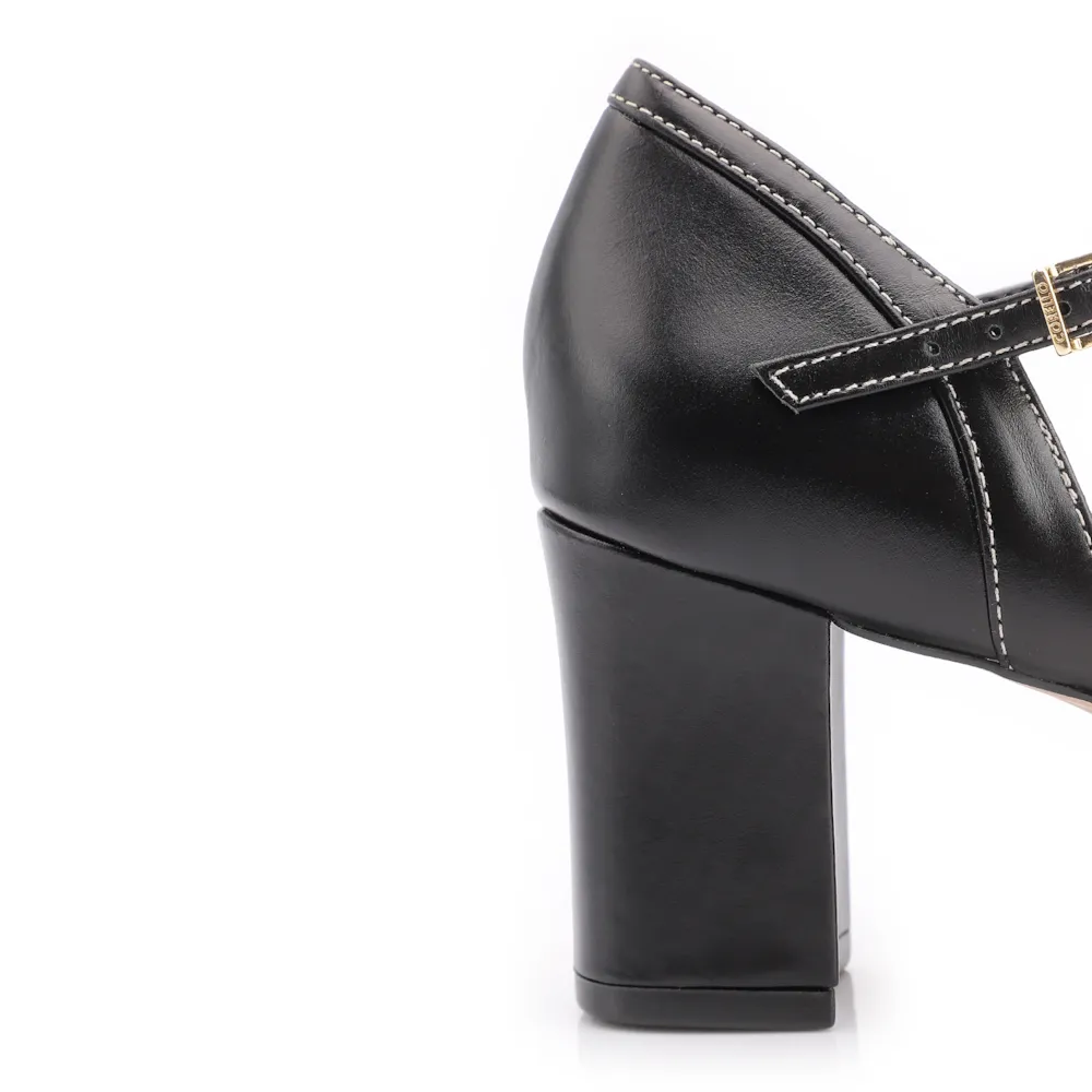 Peep Toe Couro Preto - imagem 8