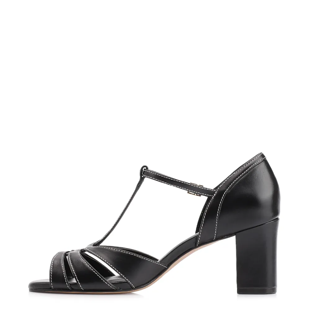 Peep Toe Couro Preto - imagem 5