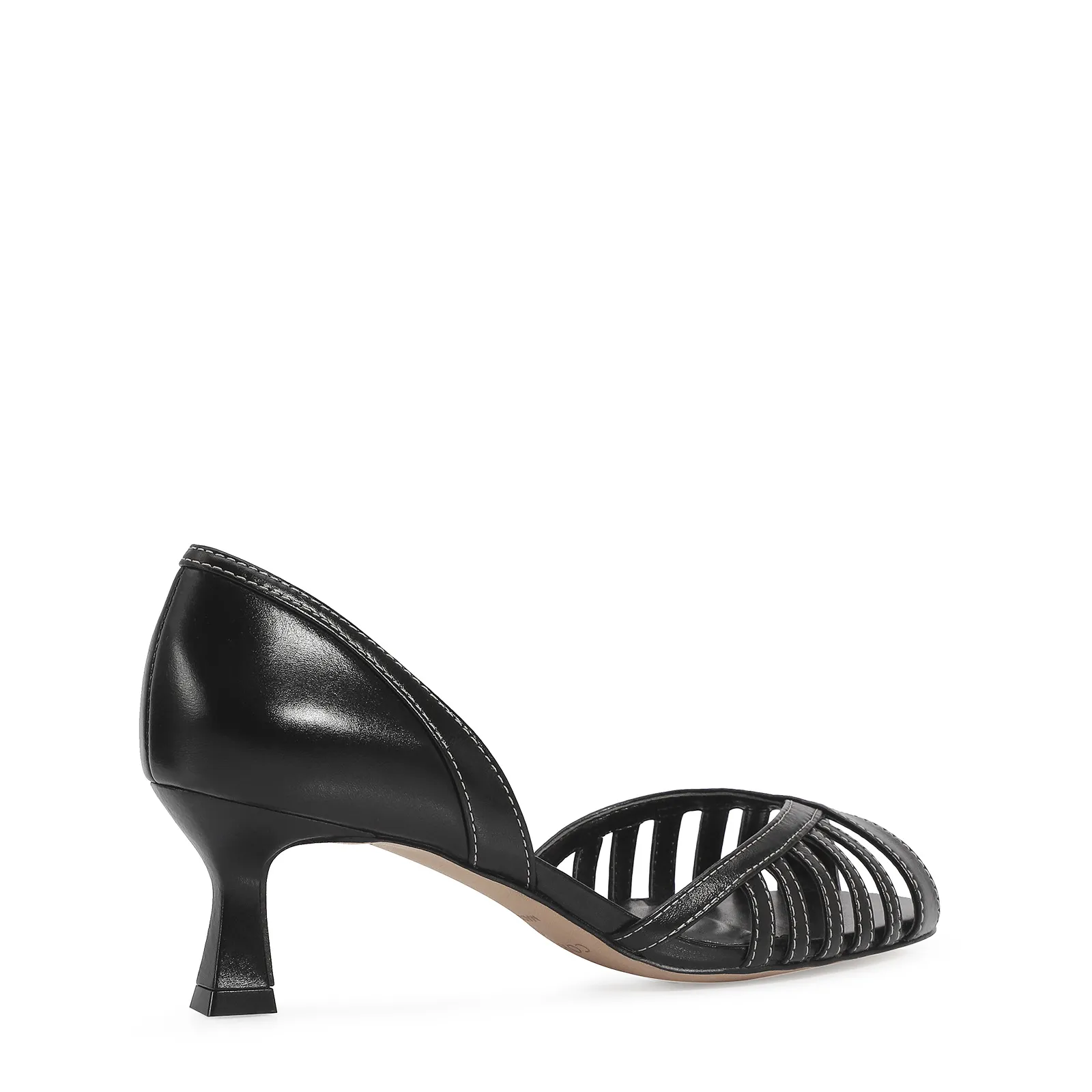 Peep Toe Couro Preto
