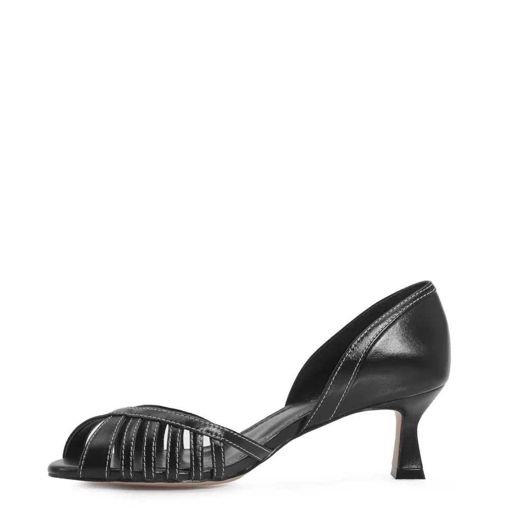 Peep Toe Couro Preto - imagem 4