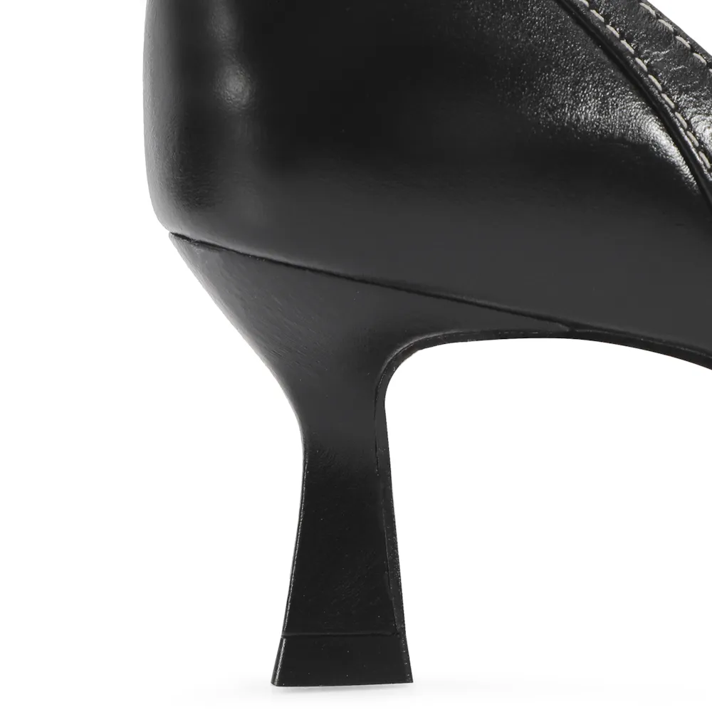 Peep Toe Couro Preto - imagem 7