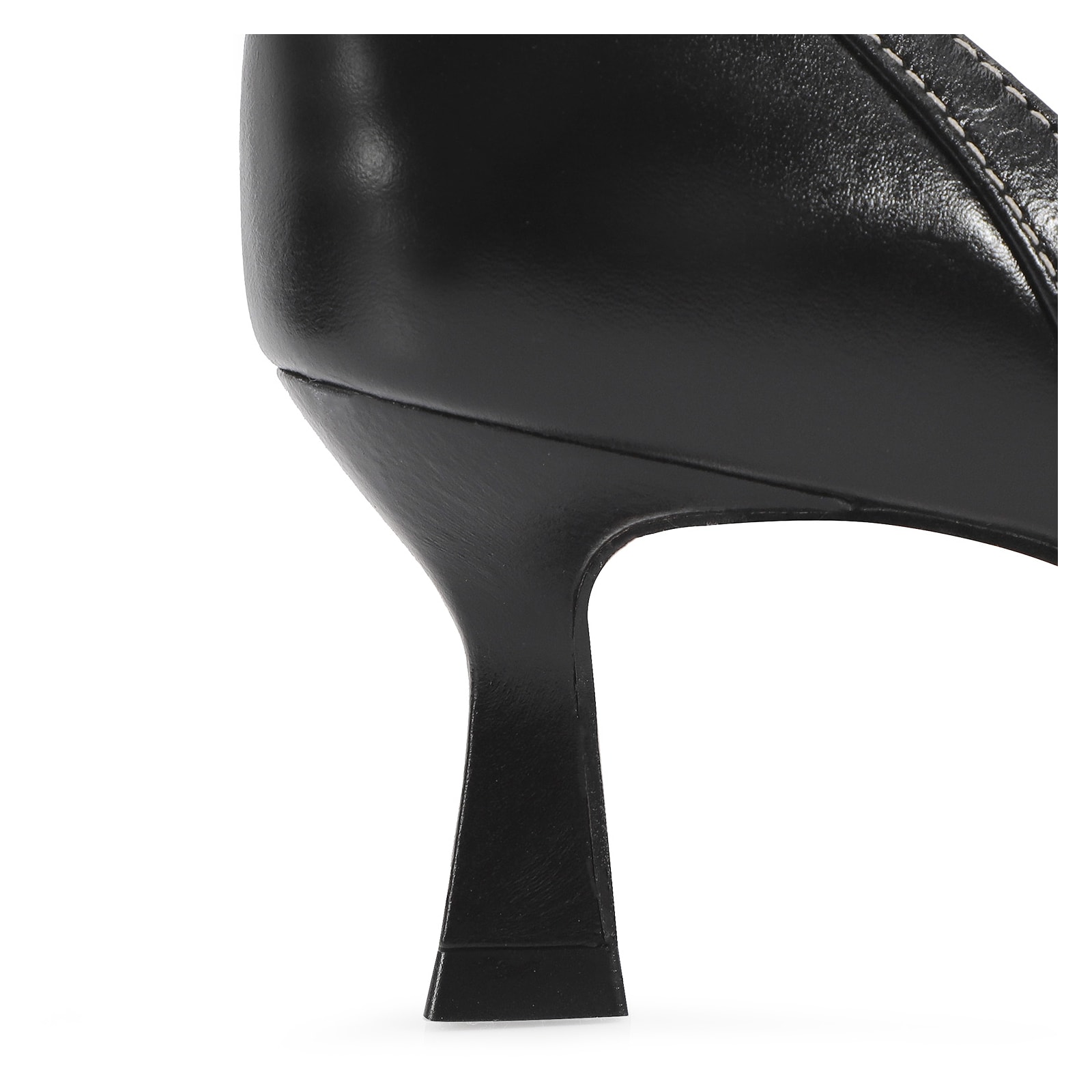 Peep Toe Couro Preto