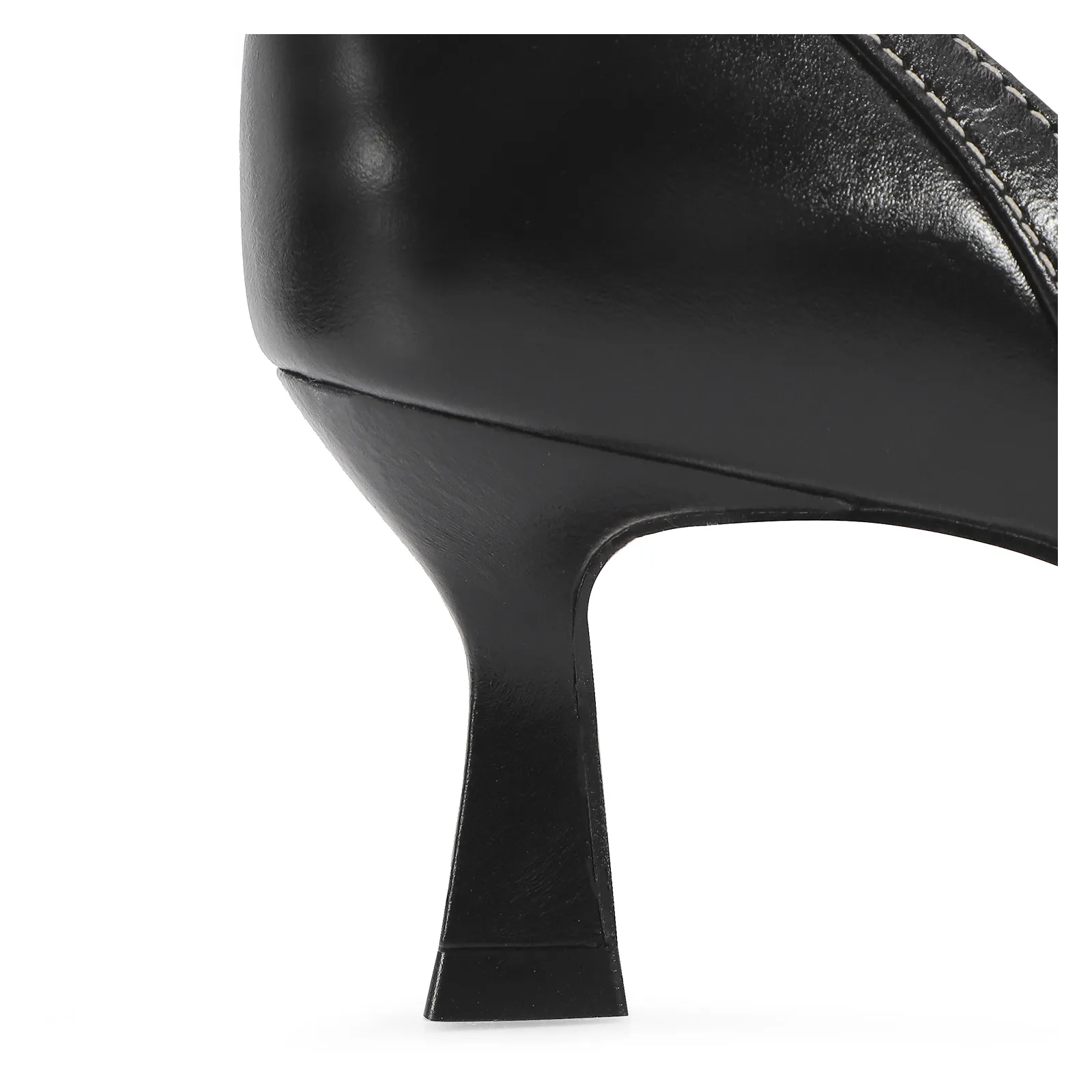 Peep Toe Couro Preto